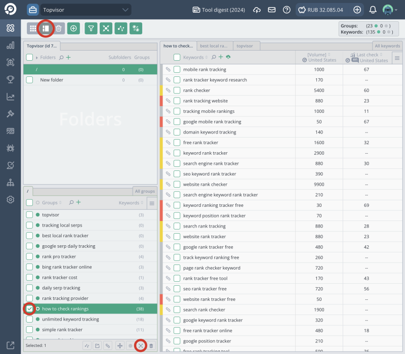 Expanding keywords core without changing the number of folders